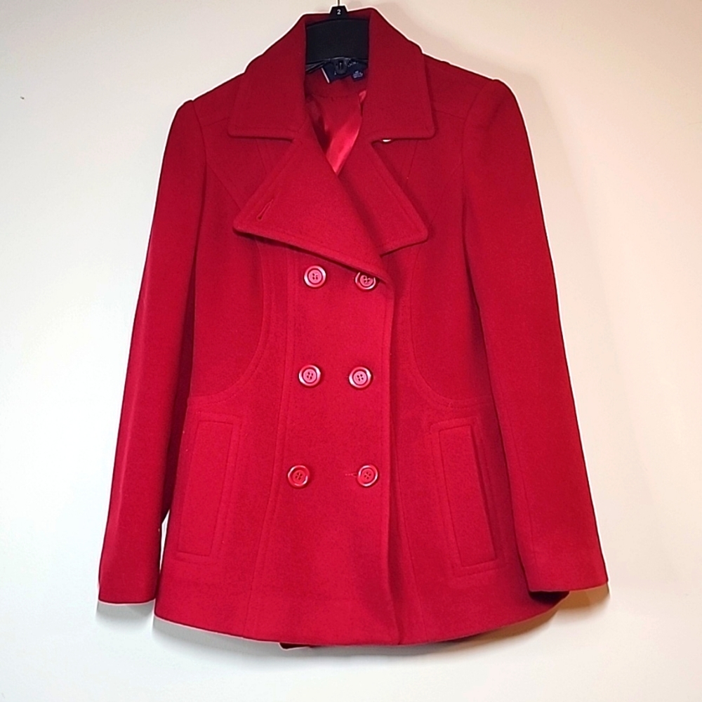 Anne Kline double-breasted Wool Pea Coat Pre-owned in Great condition Size XS